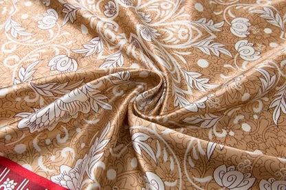 Silk-Feel 35x35 Satin Hair Scarf | Multi-Way Head Wrap for Sleep, Style & Hijab | Gift-Ready Fashion Scarf for Women - color: Red-totem