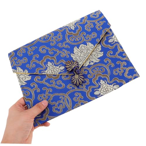 HOUDERCO Rectangular Book Bag Brocade Jewelry Storage Bible Pouch Quran Organizer Vintage Style