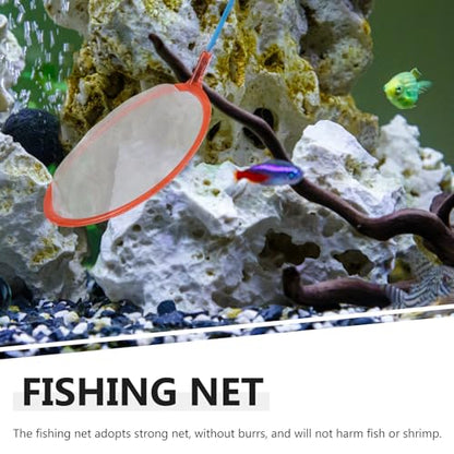 10pcs Small Aquarium Fish Net Fine Mesh Fishing Landing Net for Shrimp and Small Fish Tank Use Portable Mesh for Aquarium Cleaning and Catching Random Color