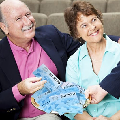 Woanger 500 Count Tithes and Offering Envelopes for Donation Envelope Bill Size Checks and Cash for Tithes and Offering (Missions) - style: Missions