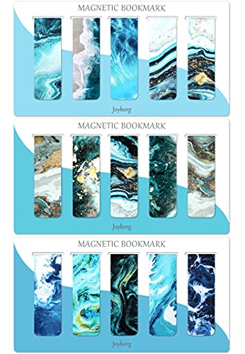 15 Pieces Bookmarks, Magnetic Bookmarks for Women, Men, Book Lovers, Page Markers for Students Teachers Reading (Multi Ocean) - color: Multi Ocean, size: 15 Pieces