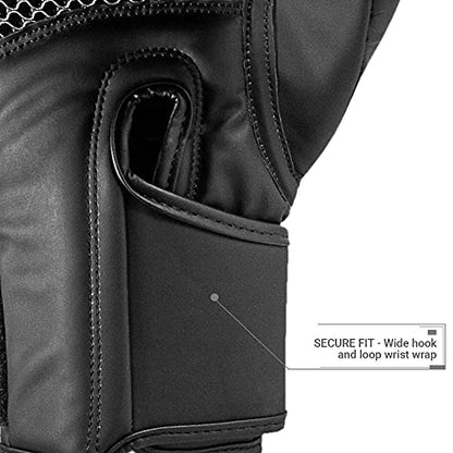 Revgear Premier Boxing Gloves for Punching Boxing Kickboxing | Perfect for Training Sessions with Speed Bags, Heavy Bags, and Focus Mitts Men and Women | Comfortable and Durable | Unbeatable Value - color: Black/Black
