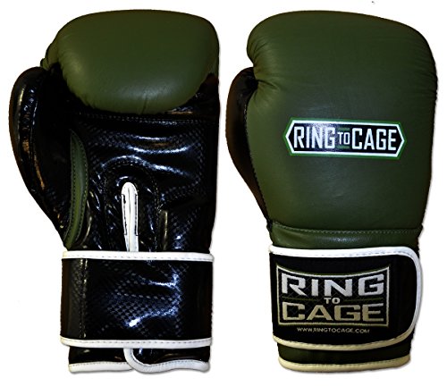 Gym Training Stand-Up Boxing Gloves - color: Marine Green/Black, size: Regular weighs 12oz
