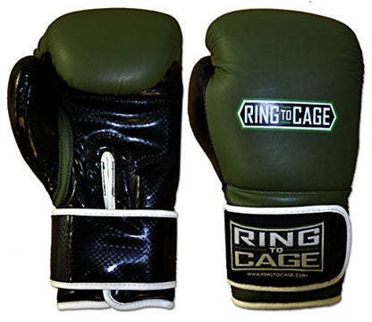 Gym Training Stand-Up Boxing Gloves - color: Marine Green/Black, size: Regular weighs 12oz