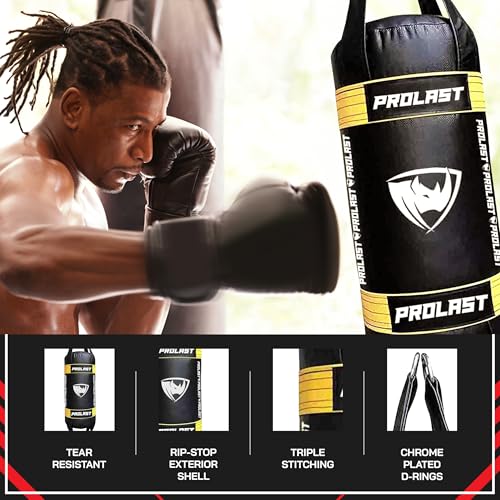 Small Double End Hanging Punching Bag, Boxing, Muay Thai, MMA Training Equipment, Cylindrical, Portable, Filled, Lightweight - color: Yellow