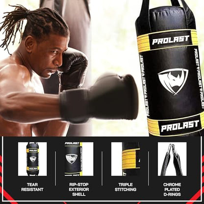 Small Double End Hanging Punching Bag, Boxing, Muay Thai, MMA Training Equipment, Cylindrical, Portable, Filled, Lightweight - color: Yellow