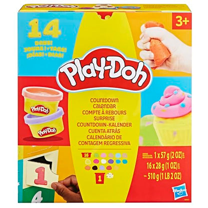 Play-Doh Advent Calendar for Kids 3+, 14 Days to Birthday, Vacation, Party, Back to School, & More, Surprise Arts & Crafts Activities, 26 Accessories & 17 Colors (Amazon Exclusive)