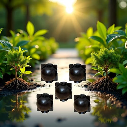 5 Pcs Small Reusable Black Plant Rooting Balls - Air Layering Pods - High-Pressure Propagation Device - Reusable Plant Rooting Grow Box