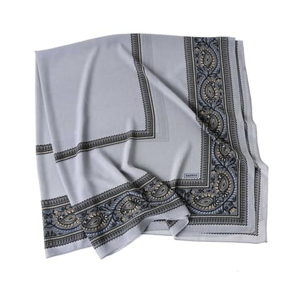 K-Elewon Large Square Scarf 51" Headscarf Chiffon Fashion Scarves Turbans Hair Wrapping Scarfs - color: A-grey