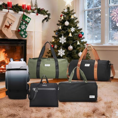 BESMART Gym Bags for Men with Side Pocket，38L Large Sports Gym Duffle Bag | Adjustable Strap&Shoe Compartment, Waterproof, Spacious, Wet Pocket, Durable Duffel Bag for Gym,Travel, Fitness,Black/Brown - color: Black-brown with TPU pocket