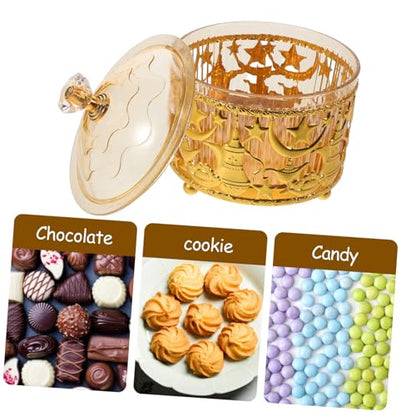 Mikinona Eid Mubarak Metal Food Tray Middle East Candy Box Jewelry Keepsake Candy Storage Treat Boxes - color: Multicolor