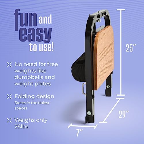 BootySprout Hip Thrust Machine for High Resistance Glute Training - Home Gym Workout - Comes with 45, 90, and 135 Lbs of Resistance - color: Black