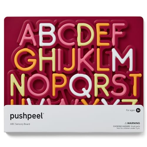 Pushpeel Advanced ABC Tracing Puzzle Board (Best for Ages 4+) – Silicone Learning Toy for Pre-Writing & Fine Motor Skills – Quiet Sensory Travel Activity Toy for Kids – Uppercase Alphabet, Granite