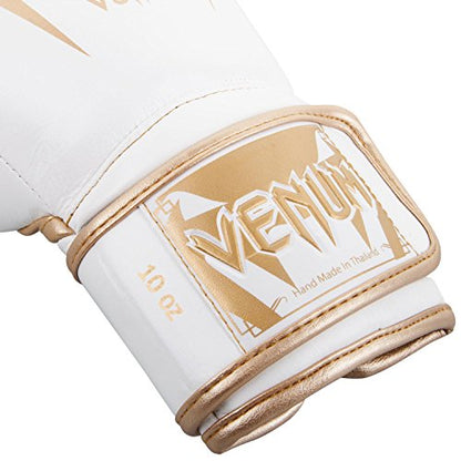 Venum Giant 3.0 Boxing Gloves - Nappa Leather - color: White/Gold, size: 10 oz