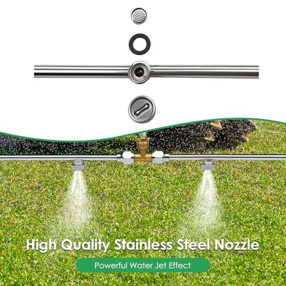 10 Nozzles Metal Sprayer Boom Wand with 3/8 Inch Brass Barb, Spray Wand, Up To 55.1 Inches Long, Suitable For Watering Large Areas In Gardens, Farms