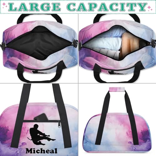 Personalized Martial Art Bag Duffel Bag for Girls, Custom Taekwondo Karate Bag Overnight Bags for Travel Weekender Practice Fly - color: Option 15