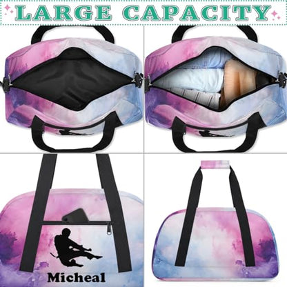 Personalized Martial Art Bag Duffel Bag for Girls, Custom Taekwondo Karate Bag Overnight Bags for Travel Weekender Practice Fly - color: Option 15