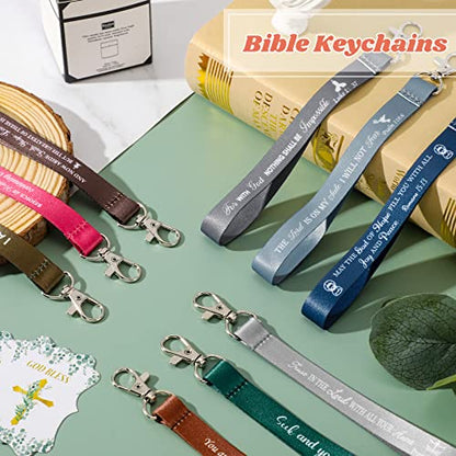 45 PCS Christian Keychains Bulk - color: Dark