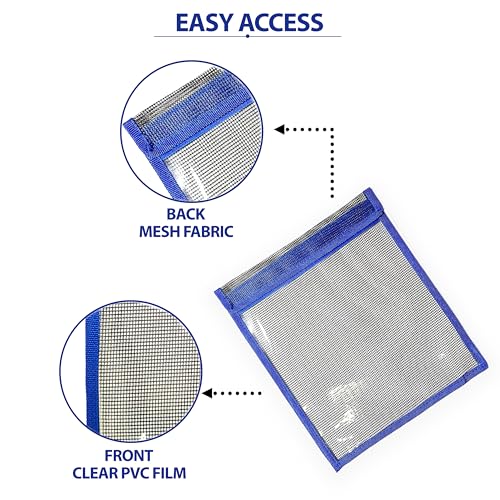 12" x 9" Fishing Lure Bag, 5 Pcs Blue Mesh Foldable Unrigged | Saltwater & Freshwater Tackle Storage, Single Pouch Vinyl Organizer, Trolling Lures, Marlin & Offshore Fishing