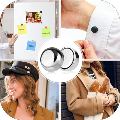 8 Pairs Strong Magnetic Hijab Pins, Pinless No-Snag Hijab Magnets, Scarf Magnet Pin, Magnetic Buttons Veil Pins, Multi-Use Hijab Magnetic Pins for Clothes Dress Scarves Shirts, Shiny and Matte Style