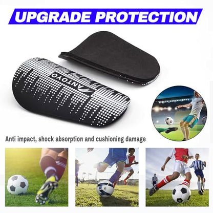 Mini Shin Guards Soccer Kids,Small Protective Gear with Fixed Straps | 2 Pairs Small Tiny Shin Pads Match Equipment Protective Tiny Shin Guards Soccer for All Ages - color: White Stars, size: XS(H: 3.1 in,W: 2.1 in)