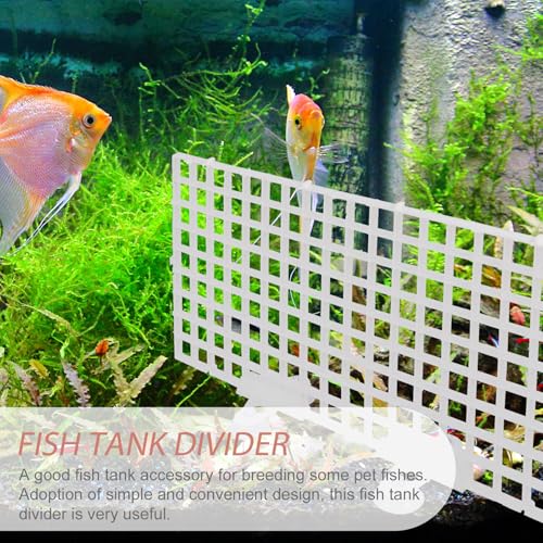 6pcs Aquarium Fish Tank Divider Isolation Board with Filter Tray, 30x15cm White Egg Crate Panel for Fish Breeding and Tank Separation