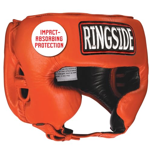 Ringside Competition-Like Boxing Headgear with Cheeks - color: Red, size: Small