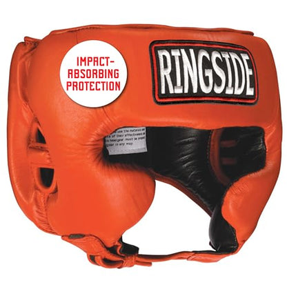 Ringside Competition-Like Boxing Headgear with Cheeks - color: Red, size: Medium