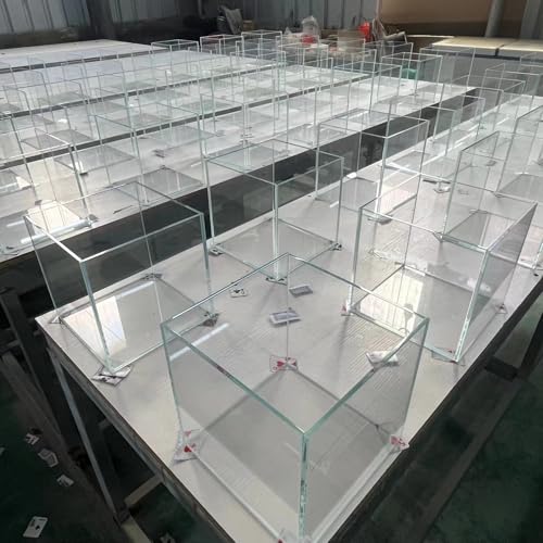 7Gal Ultra Clear Rimless Low Iron Glass Cubic Aquarium Tank (W11.81×D11.81×H11.81 inch(30x30x30cm)) 5mm Thickness Include Black Leveling Mat - size: W11.81 × D11.81 × H11.81 inch