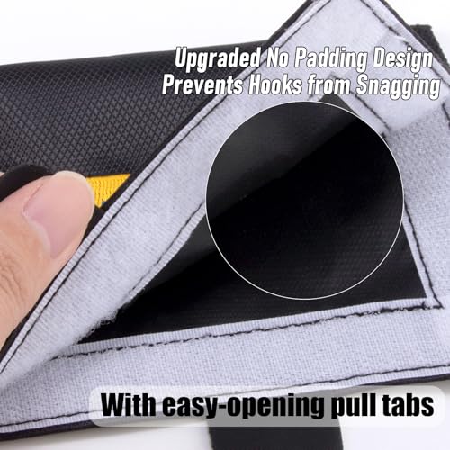 Dr.Fish 3 Pack Fishing Lure Wraps Lure Hook Cover Shield for Fishing Rod Thick Soft Padded Pierce Resistant Hard Baits Minnow Crankbait Popper Spinnerbait - color: L: 7*4"-3 Pack(Upgraded No Padding)