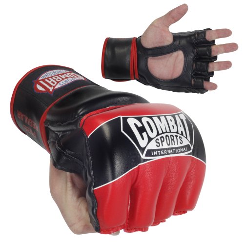 Combat Sports Pro Style Grappling MMA Gloves - color: Red, size: Standard