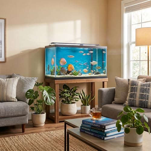 HEEPDD Aquarium Background, 61x30 Cm PVC Self Adhesive Sea Pattern 3D Effect Fish Tank Background No Removal Ocean Scene Wallpaper Terrarium Background