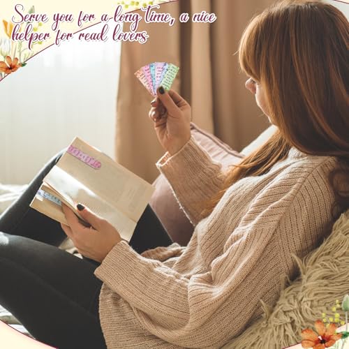 Zonon 48 Pcs Bible Verse Magnetic Bookmarks Christian Flower Style - style: Flower Style