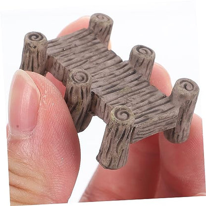 Abaodam 12pcs Mini Resin Bridge Model DIY Landscape Decor Miniature Bridge Statue for Aquarium