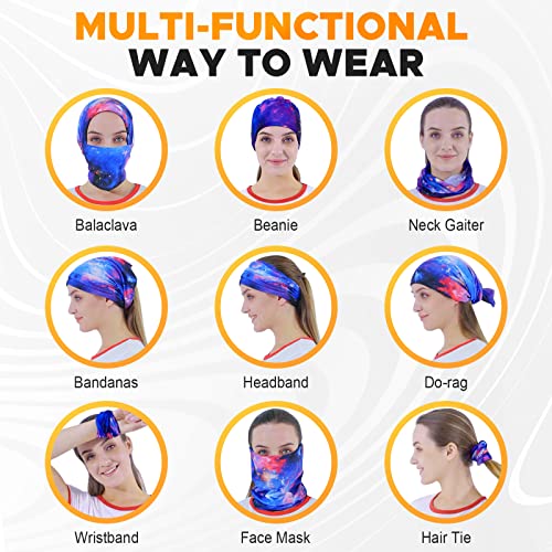 JOEYOUNG Headwear, Bandana, Neck Gaiter Head Wrap Headband Balaclava Magic Scarf - color: A-gradient2