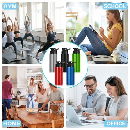 10 Pack Water Bottles Bulk, 20oz Sports Aluminum Water Bottle with Snap Lids Metal Reusable Leak proof Personalized Bottle for Travel Camping Gym Hiking Fishing(Black) - color: Black