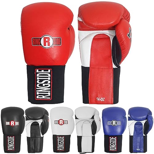 Ringside IMF Tech Hook and Loop Boxing Training Sparring Gloves - color: Red, size: 14-Ounces