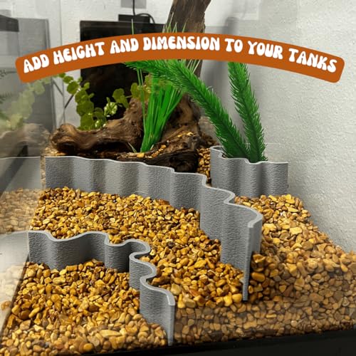 Chatelet REEFSHAPE Aquarium or Terrarium Substrate Cliffs Combo Pack | Separate Substrate Layers in Aquariums or Terrariums to Create Cliffs & Depth | Made in USA (Cliff Combo, Gray) - color: Cliff Combo, Gray