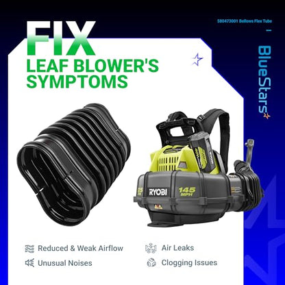 BlueStars 580473001 Replacement Bellows Flex Tube - Compatible with Ryobi RY38BP 38cc Backpack 40 Volt Leaf Blowers Models RY40404NV RY40404NVM RY40440 RY40404