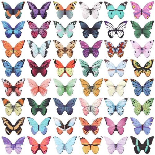 50 Pieces Butterfly Magnetic Bookmarks, Foldable Butterfly Bookmarks, Beautiful Book Marks for Reading Women Book Lovers, Cute Page Markers Clip for Students Teacher School Office Supplies Gifts - color: Butterfly