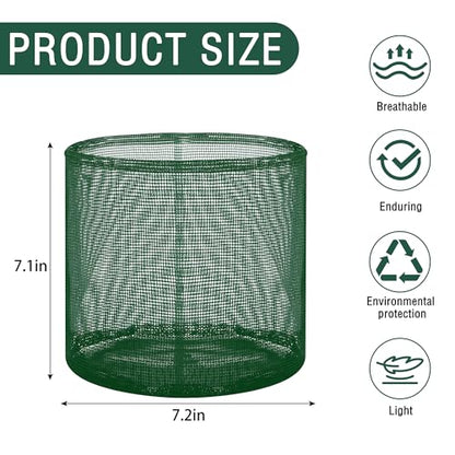 EBaokuup 4 Pcs Aquatic Pond Planting Bags-7" Reusable Mesh Water Garden Pond Plant Pot-Breathable Green Round Lily Plant Pots for Pond Bog Plant Garden Terrestrial Plant - color: Green, size: Round