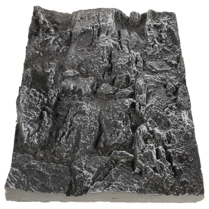 Kisangel 3D Rock Terrarium Background Board, 17.7x11.8 in for Reptile Tank - color: Dark Grey