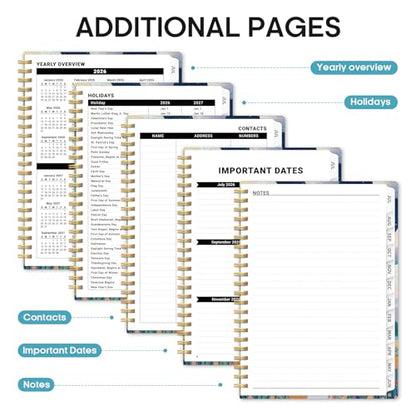 Planner 2026–2027, Academic Monthly Weekly Spiral Calendar, July 2026 – June 2027, Hardcover Agenda Notebook with Tabs, 6.3" x 8.5", Perfect for Students, Teachers, School & Daily Planning - Balloon Valley - color: T-Balloon Valley, size: (6.3"x8.5")a5