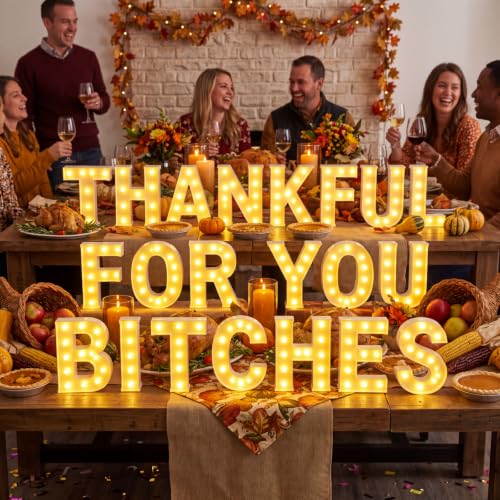 Aurelema 21 Pcs Thankful for You Bitches Friendsgiving Party Decorations - color: Thankful for You Bitches, size: 6.3 Inches