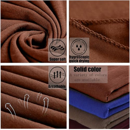 ZRQ 1 Pieces Coffee Stretch Hijab Extra Long Solid Color African Shawl Hair Scarfs Jersey Turban Fashion Head Scarf Soft Head Wraps for Black Women - color: Coffee