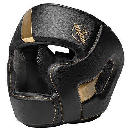 Hayabusa T3 Adjustable MMA Headgear - color: Black/Gold, size: Medium