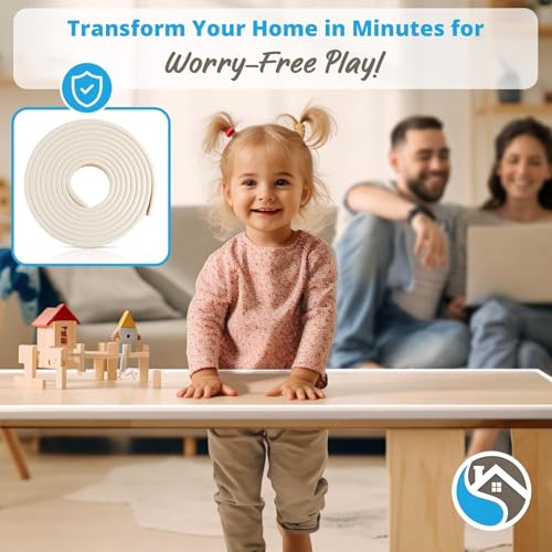 Furniture Edge Guards | 16ft Protective Protective Foam Cushion | Baby Child Proofing Set NonToxic for Table, Fireplace, Countertop | Beige - color: Beige, size: 16ft