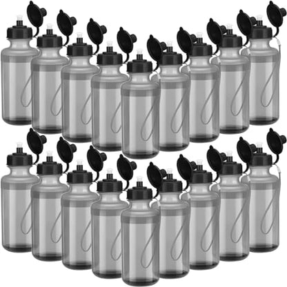 Zubebe 36 Pcs Sports Water Bottles Bulk Squeeze Reusable Bpa-free Plastic Water Bottles End of the Year Gifts Summer Gifts for Students School Travel Hiking Cycling Event Team Gift - color: Clear Gray