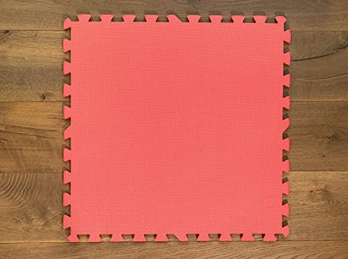 Square Brands Interlocking Gym Floor Tiles - MMA & Home Gym Puzzle Mats | 3/8" Thick Foam Exercise & Play Mat Tiles - size: 24"L x 24"W x 0.4"Th