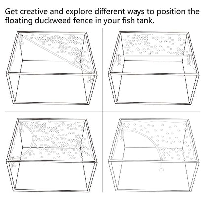 HOZOE Floating Plant Fence for Aquarium, Separates Plants, Automatically Adjusts Height with Water Level, Suitable for Most Aquariums. (1 PCS) - style: 1 PCS